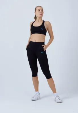 3/4 Tennis Leggings with pockets, black