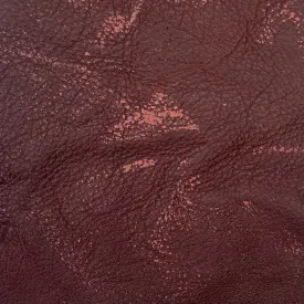 4oz (1.5mm) Pebble Cow Leather- Burgundy (per square foot)