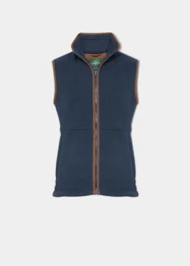 Aylsham Men's Fleece Gilet In Blue Steel - Regular Fit