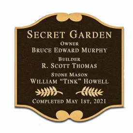 Business Recognition Plaque