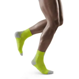 CEP Men's Compression Short Socks 3.0 - Lime/Light Grey