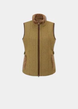 Combrook Ladies Tweed Gilet In Grove - Regular Fit