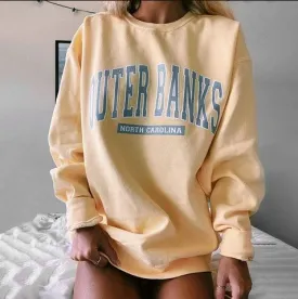 Fashion letter printed long sleeved sweatshirt