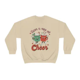 Have a Cup of Cheer Retro Christmas Shirt Unisex Heavy Blend Crewneck Sweatshirt