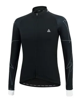 Herren Fahrradtrikot Langarm Pro Line Schwarz-Weiß Setprodukt