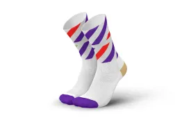 INCYLENCE Running Platforms White Purple Long Sock