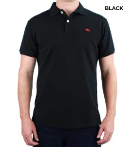 MENS - RINGERS WESTERN POLO - BLACK