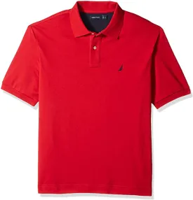 Nautica Mens Pique Classic Fit Performance Short Sleeve Polo Shirt