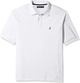 Nautica Mens Pique Classic Fit Performance Short Sleeve Polo Shirt