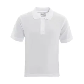 One All Woodbank Plain White Polo Shirt