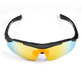 Polarized Sports Cycling Biking Sunglasses with 5 Interchangeable Lenses