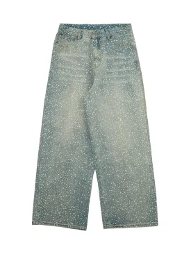 Thesupermade Hot Diamond Spotted Star Baggy Jeans