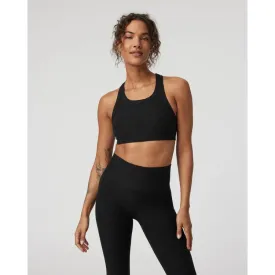 Womens Elevation Racer Bra - Black Heather